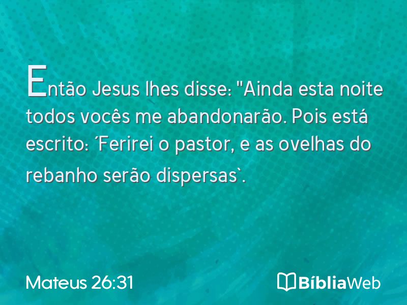 Mateus 26:31 em imagem para compartilhar
