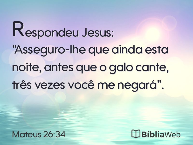 Mateus 26:34 em imagem para compartilhar