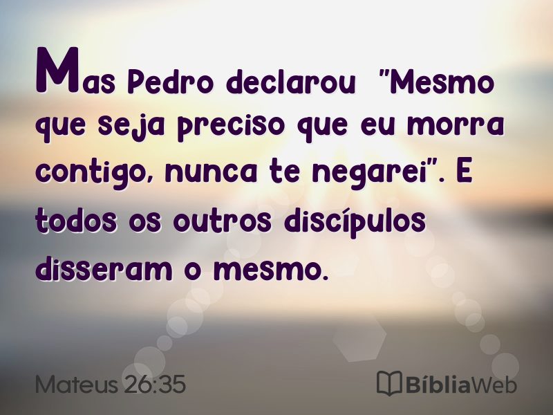 Mateus 26:35 em imagem para compartilhar