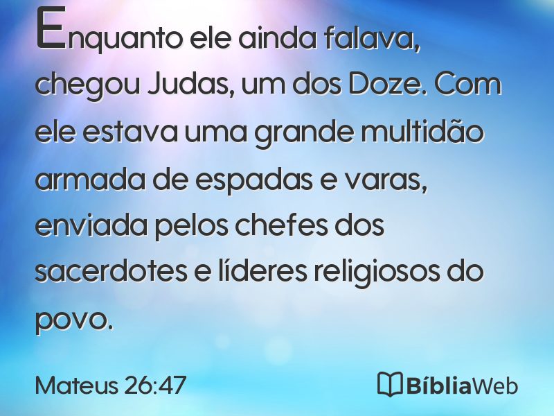 Mateus 26:47 em imagem para compartilhar