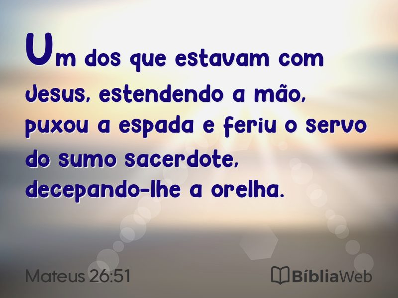 Mateus 26:51 em imagem para compartilhar