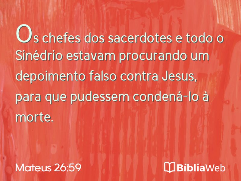 Mateus 26:59 em imagem para compartilhar
