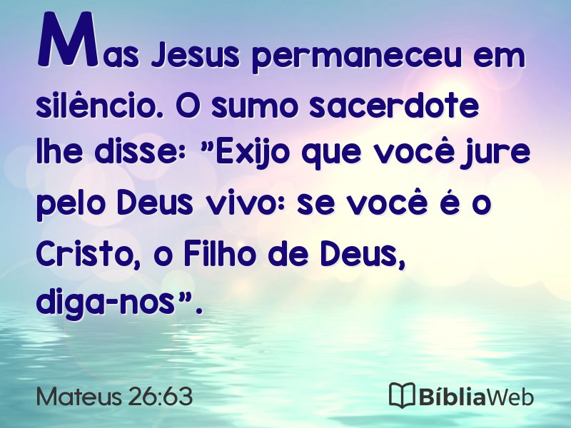 Mateus 26:63 em imagem para compartilhar