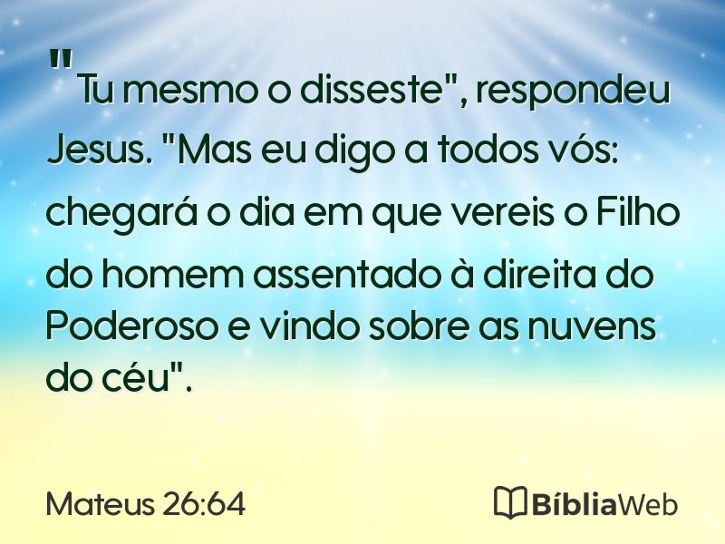 Mateus 26:64 em imagem para compartilhar