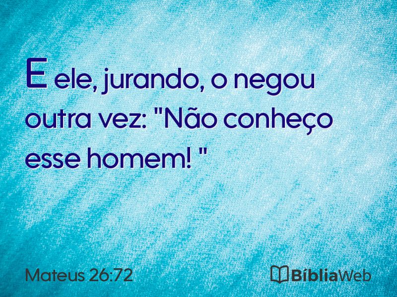 Mateus 26:72 em imagem para compartilhar