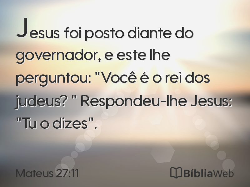 Mateus 27:11 em imagem para compartilhar