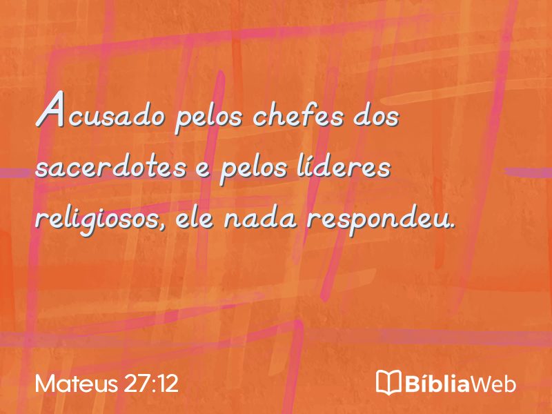 Mateus 27:12 em imagem para compartilhar