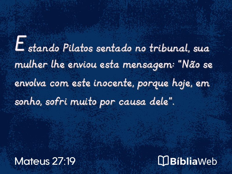 Mateus 27:19 em imagem para compartilhar