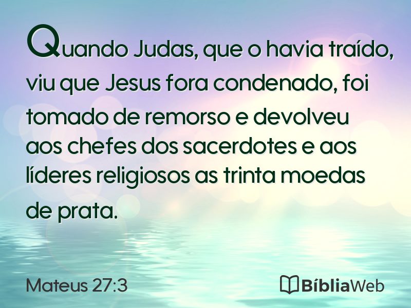Mateus 27:3 em imagem para compartilhar