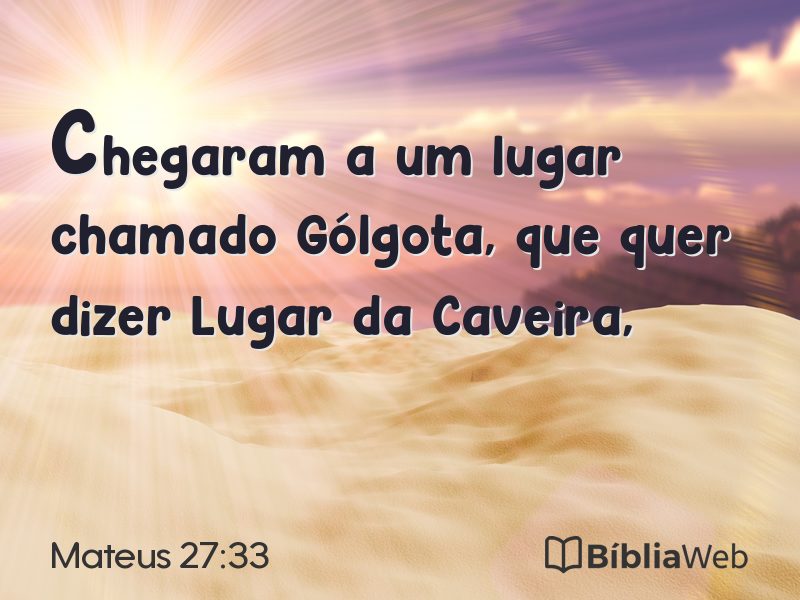 Mateus 27:33 em imagem para compartilhar
