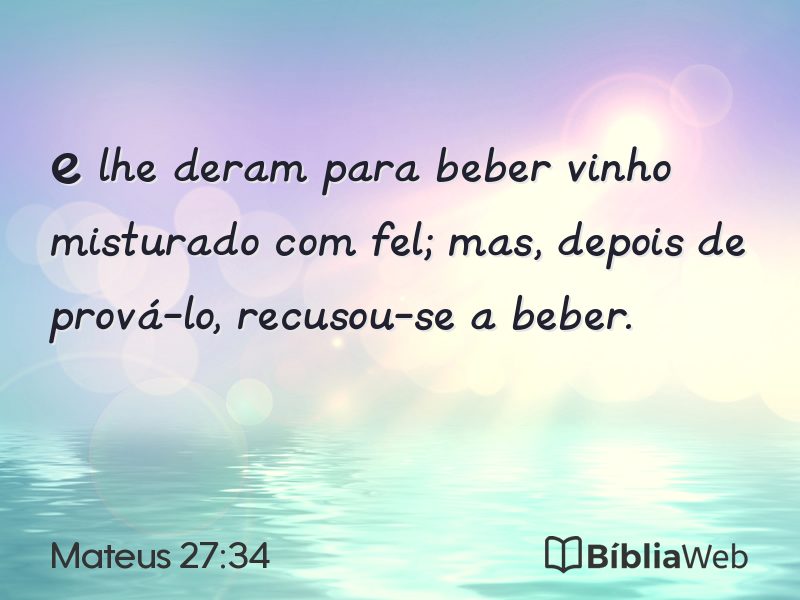 Mateus 27:34 em imagem para compartilhar