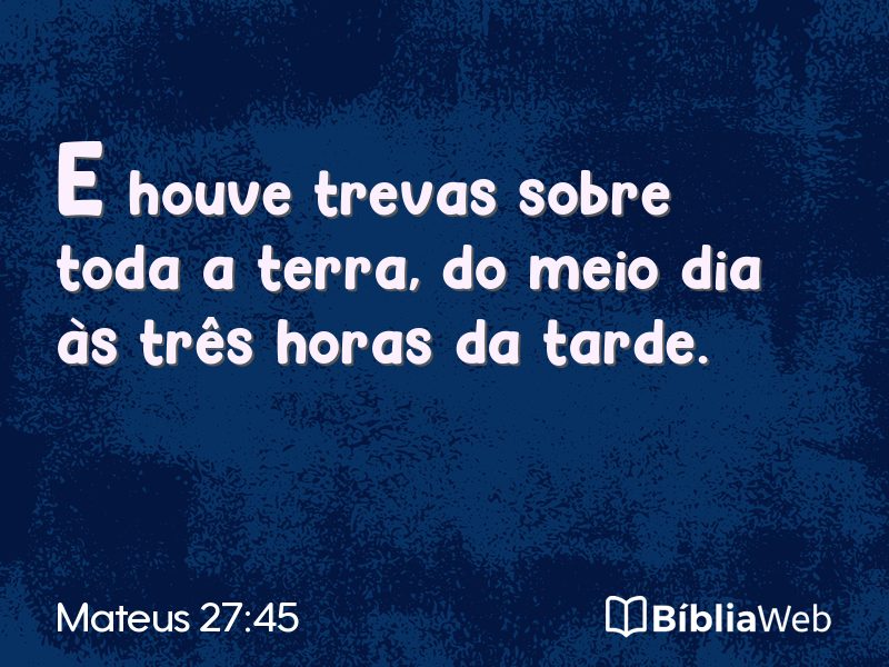 Mateus 27:45 em imagem para compartilhar