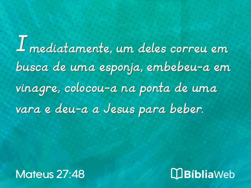 Mateus 27:48 em imagem para compartilhar