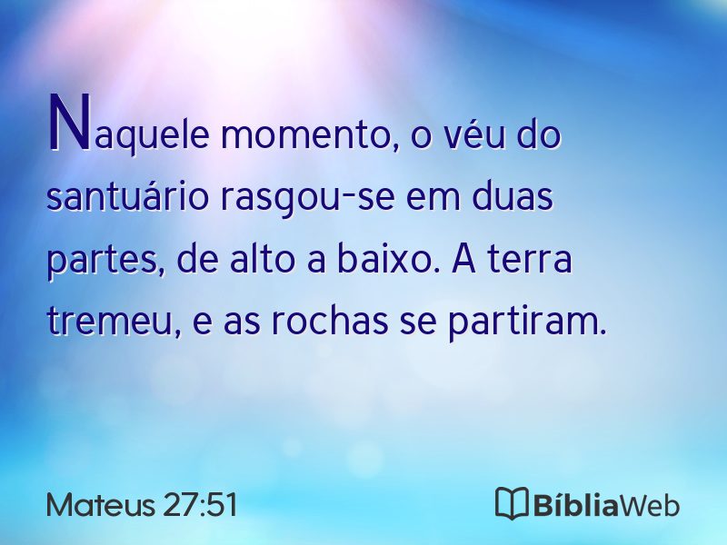 Mateus 27:51 em imagem para compartilhar