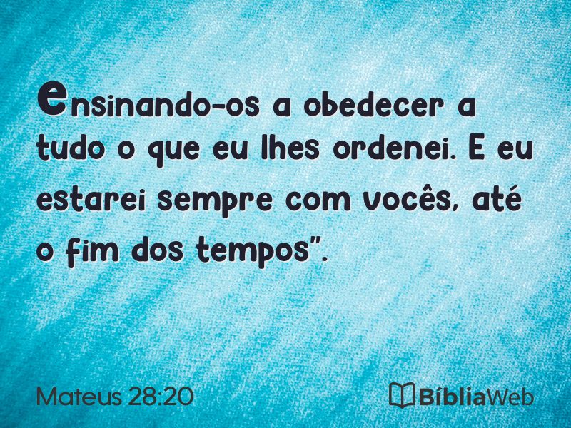 Mateus 28:20 em imagem para compartilhar