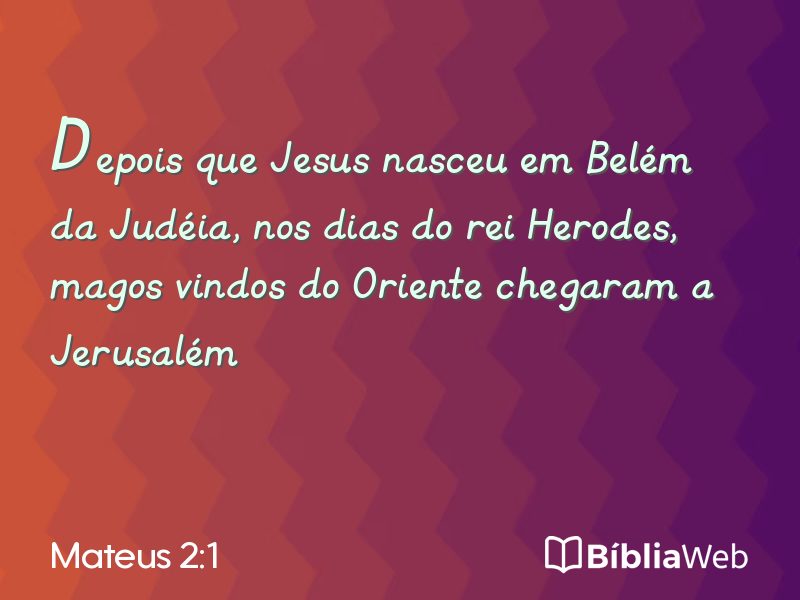 Mateus 2:1 em imagem para compartilhar