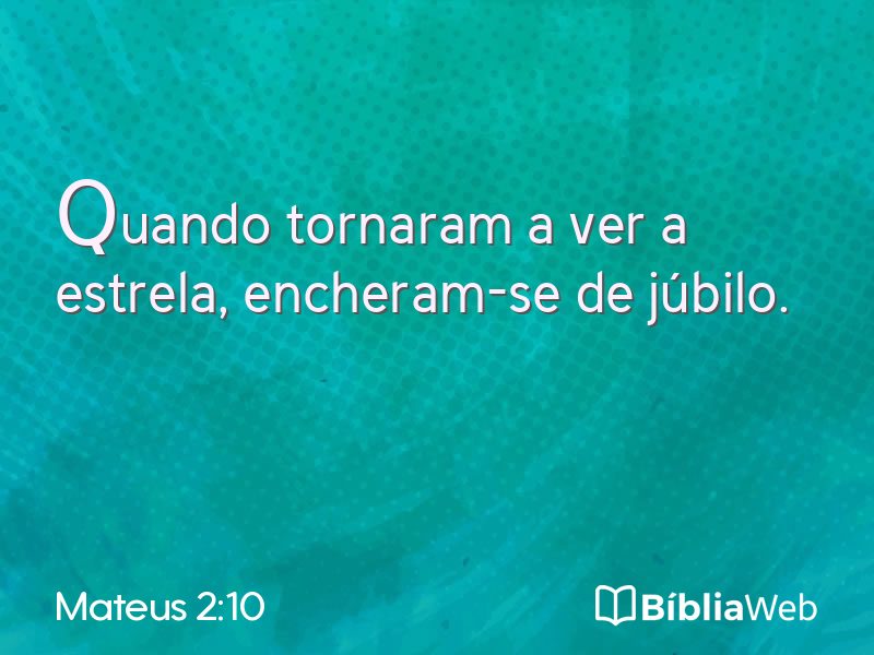 Mateus 2:10 em imagem para compartilhar