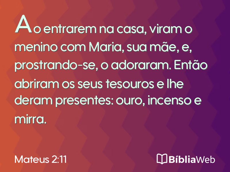 Mateus 2:11 em imagem para compartilhar