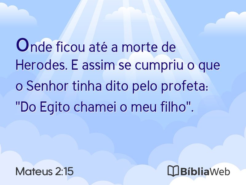 Mateus 2:15 em imagem para compartilhar