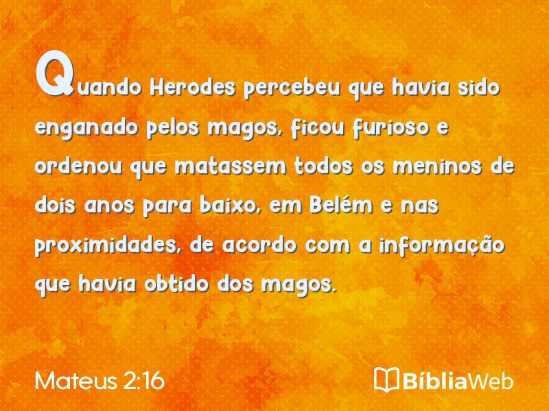 Mateus 2:16 em imagem para compartilhar
