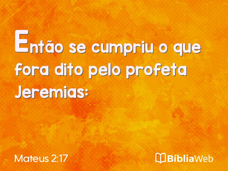 Mateus 2:17 em imagem para compartilhar