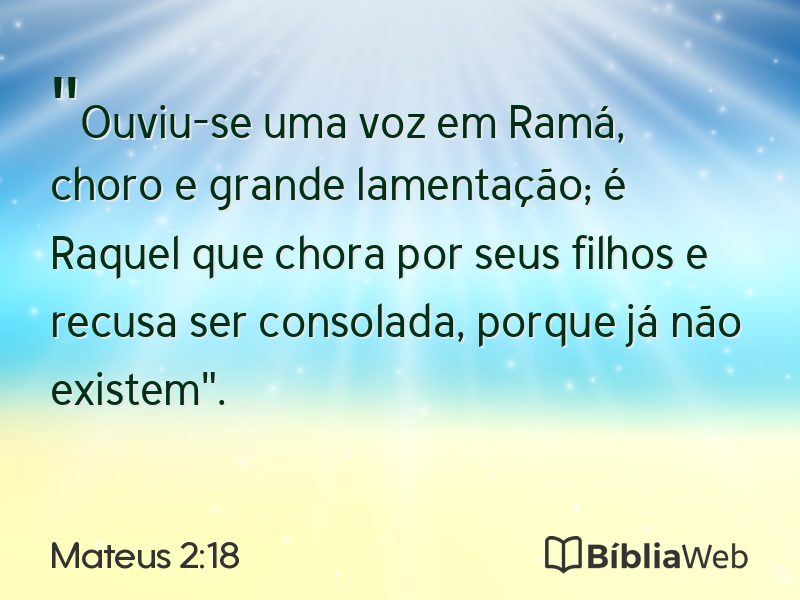 Mateus 2:18 em imagem para compartilhar