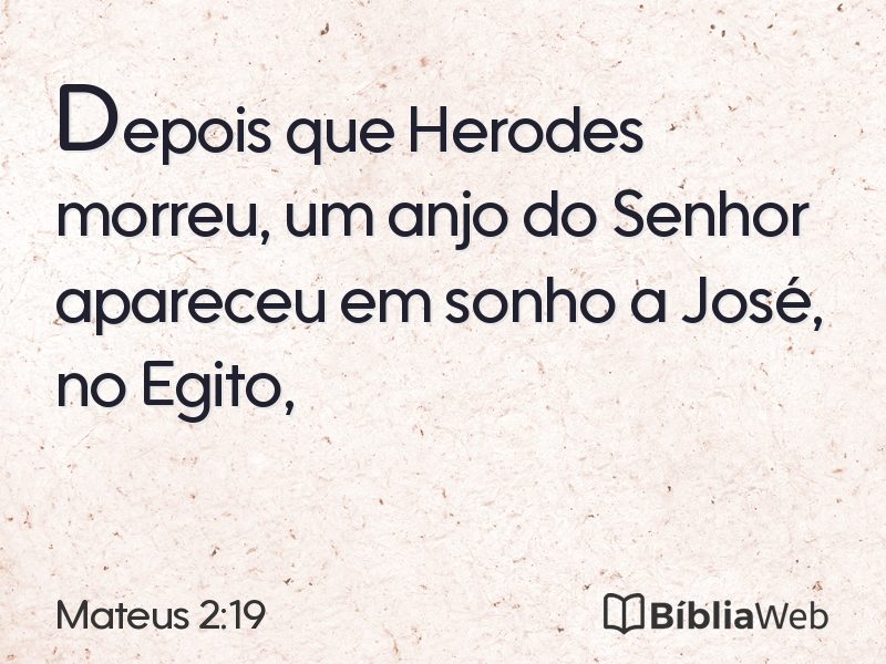 Mateus 2:19 em imagem para compartilhar