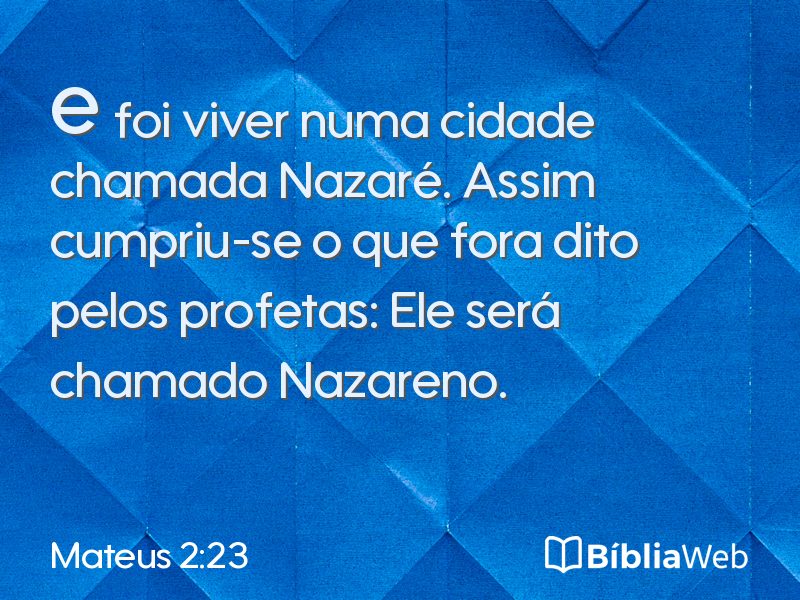 Mateus 2:23 em imagem para compartilhar