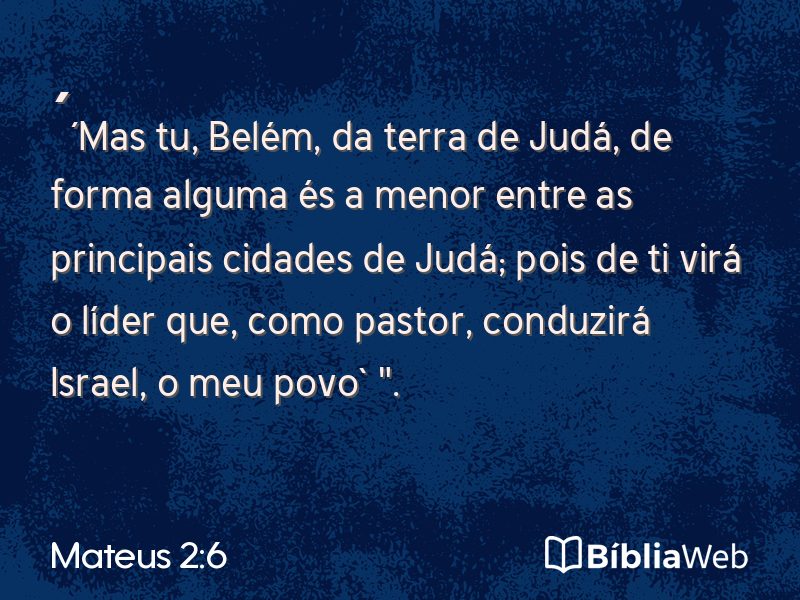 Mateus 2:6 em imagem para compartilhar