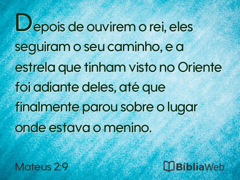 Mateus 2:9 em imagem para compartilhar