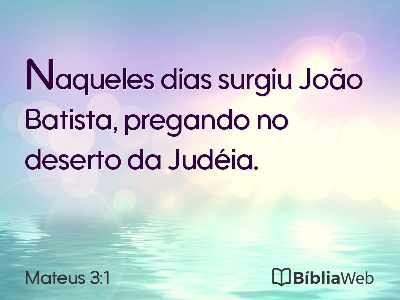 Mateus 3:1 em imagem para compartilhar