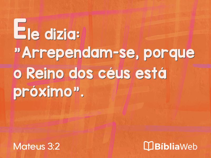 Mateus 3:2 em imagem para compartilhar