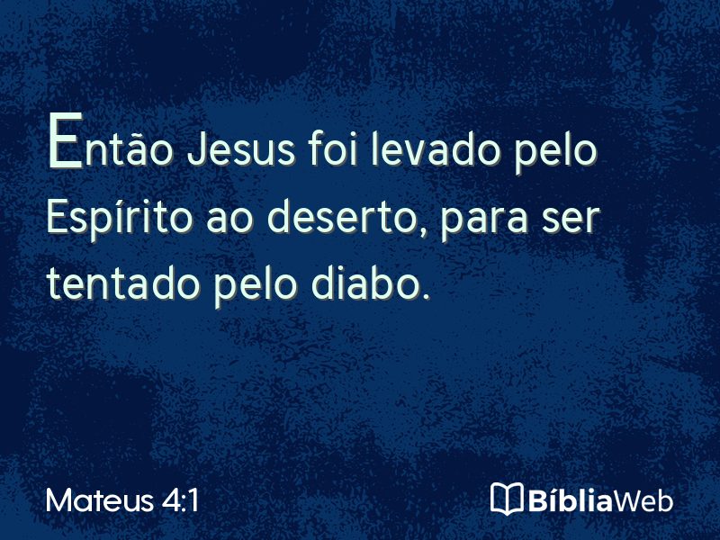 Mateus 4:1 em imagem para compartilhar