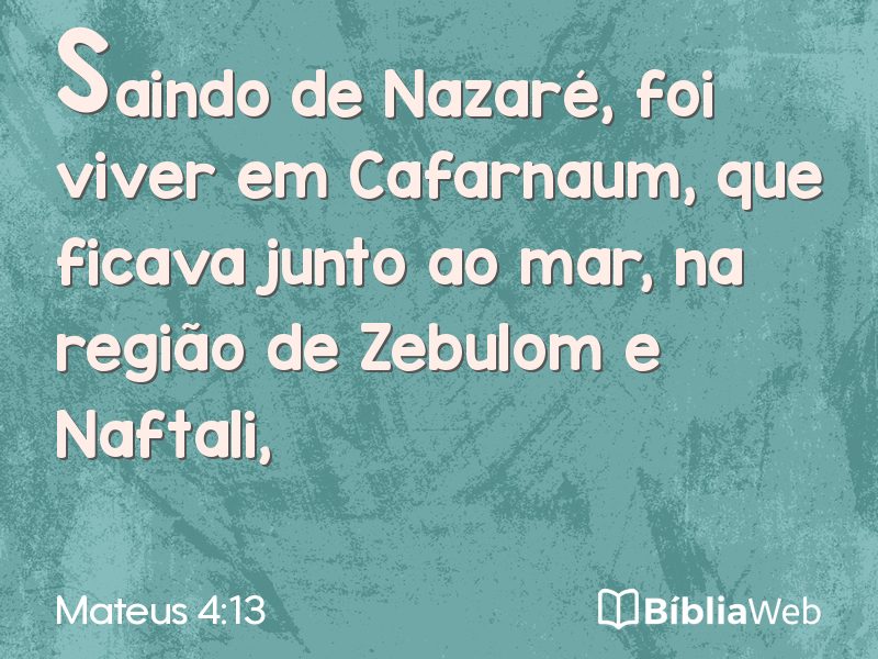 Mateus 4:13 em imagem para compartilhar