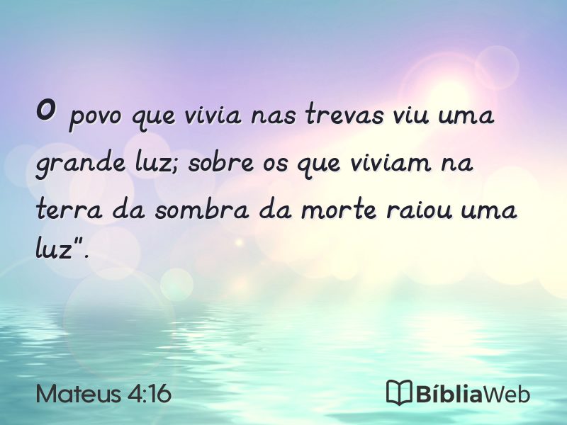 Mateus 4:16 em imagem para compartilhar