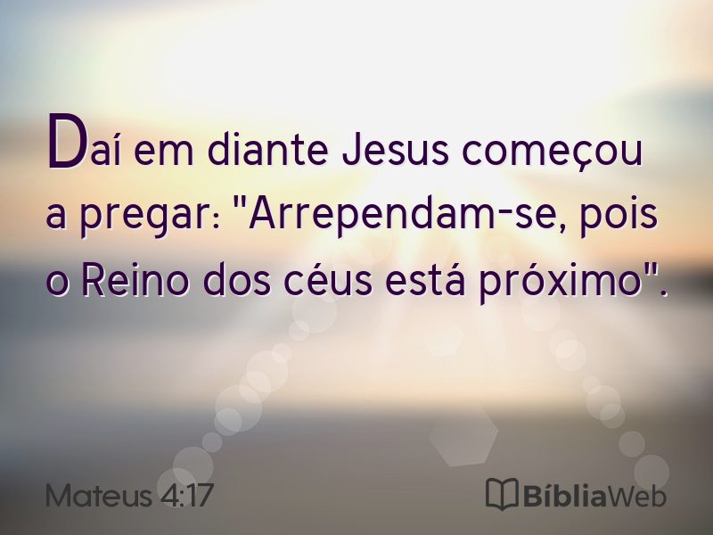 Mateus 4:17 em imagem para compartilhar