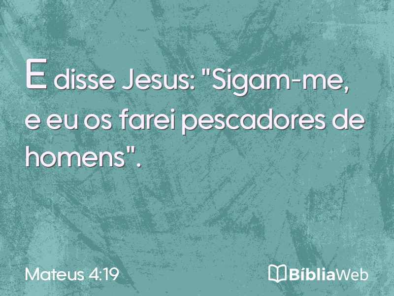 Mateus 4:19 em imagem para compartilhar