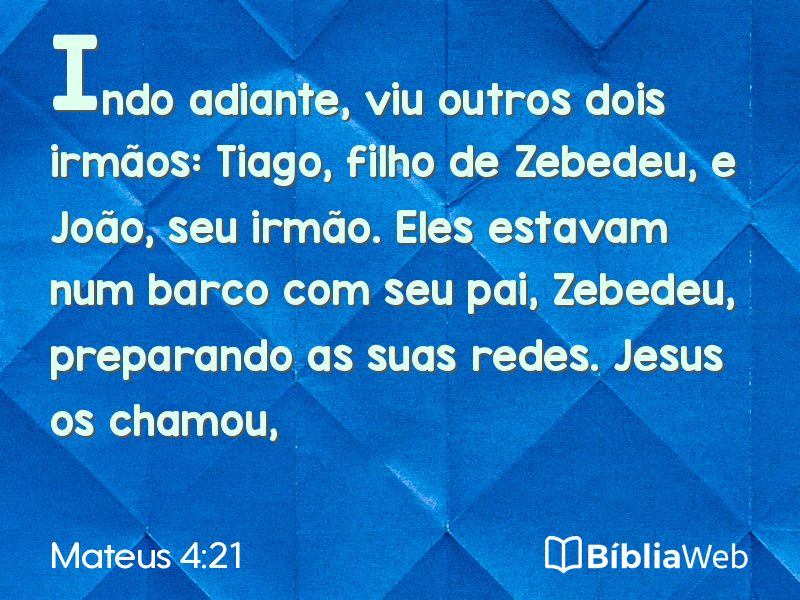 Mateus 4:21 em imagem para compartilhar