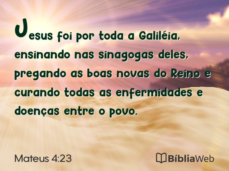 Mateus 4:23 em imagem para compartilhar
