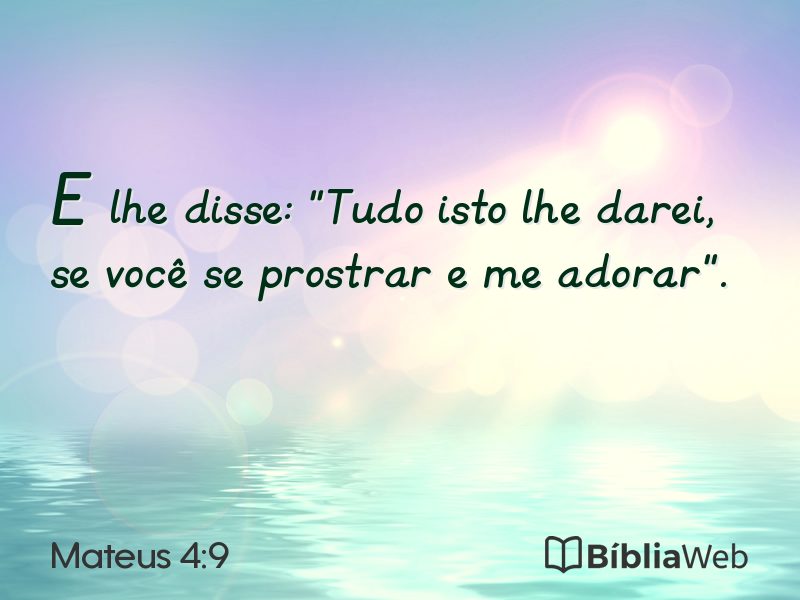 Mateus 4:9 em imagem para compartilhar