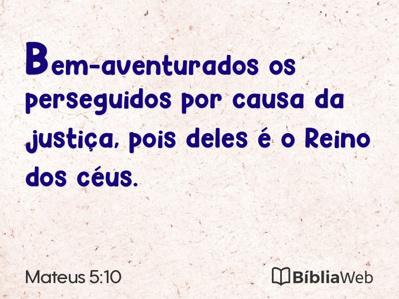 Mateus 5:10 em imagem para compartilhar