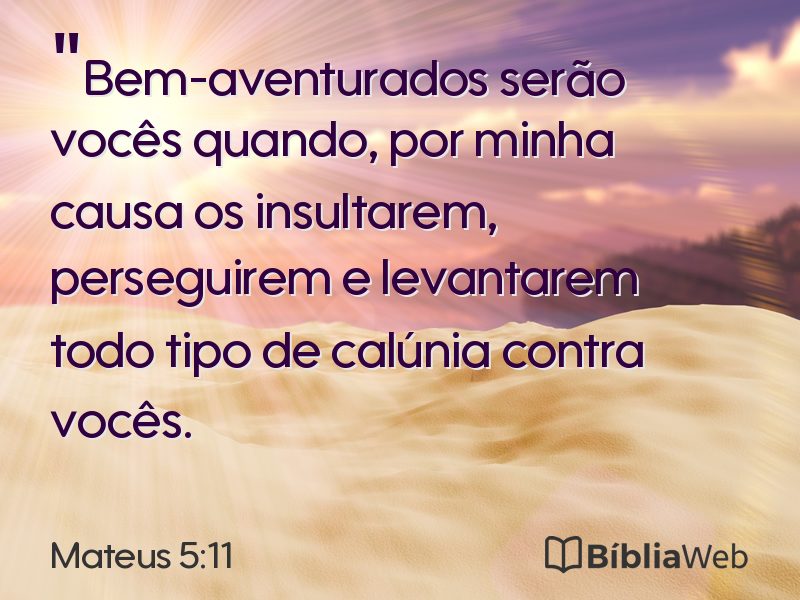 Mateus 5:11 em imagem para compartilhar