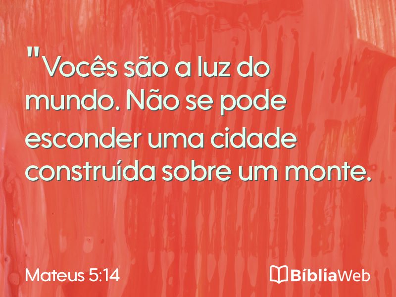 Mateus 5:14 em imagem para compartilhar