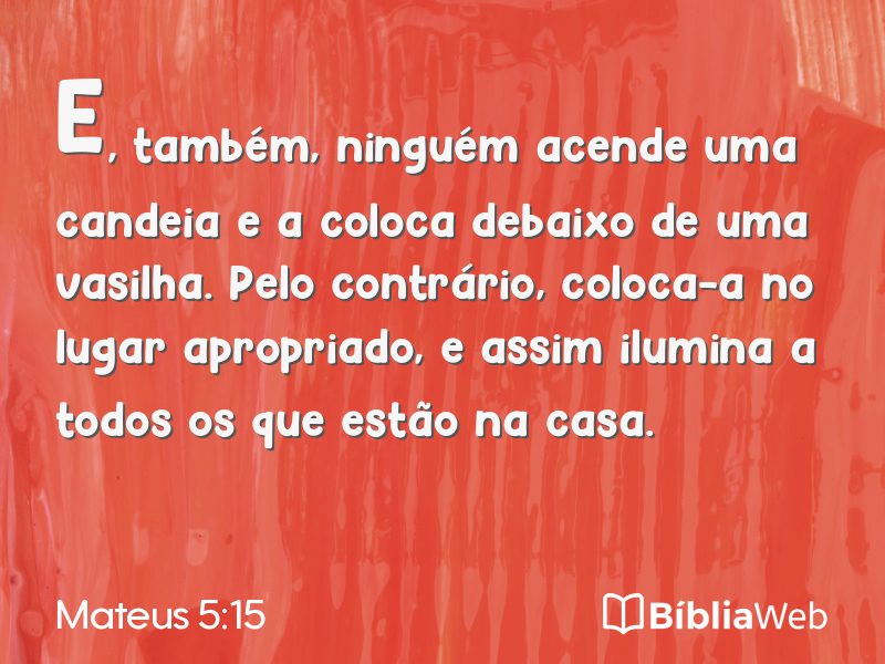 Mateus 5:15 em imagem para compartilhar