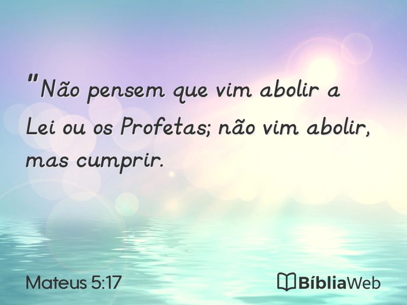 Mateus 5:17 em imagem para compartilhar