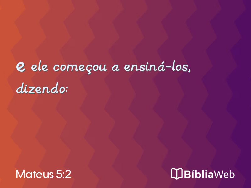 Mateus 5:2 em imagem para compartilhar