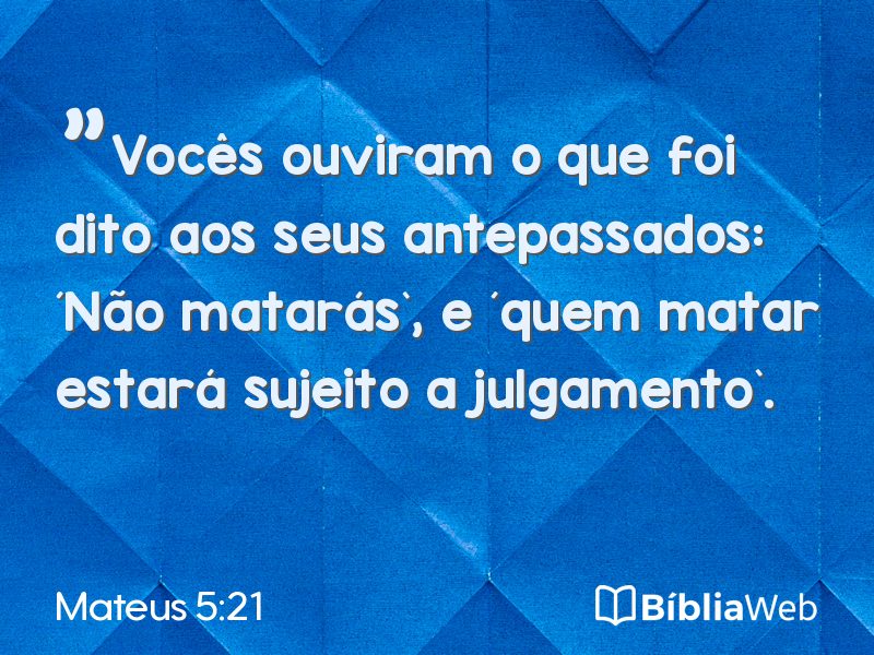Mateus 5:21 em imagem para compartilhar