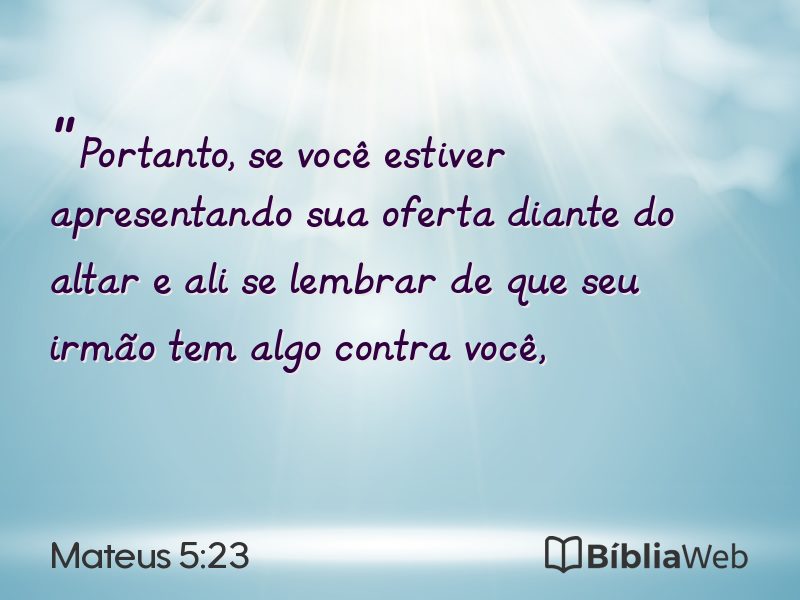 Mateus 5:23 em imagem para compartilhar