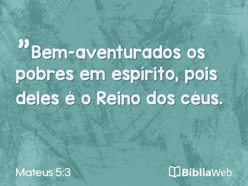Mateus 5:3 em imagem para compartilhar