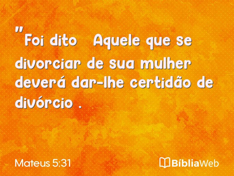 Mateus 5:31 em imagem para compartilhar